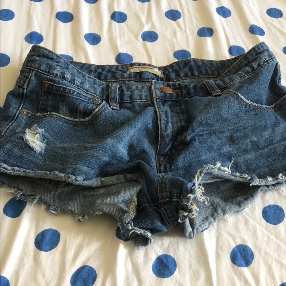 Free people denim shorts
